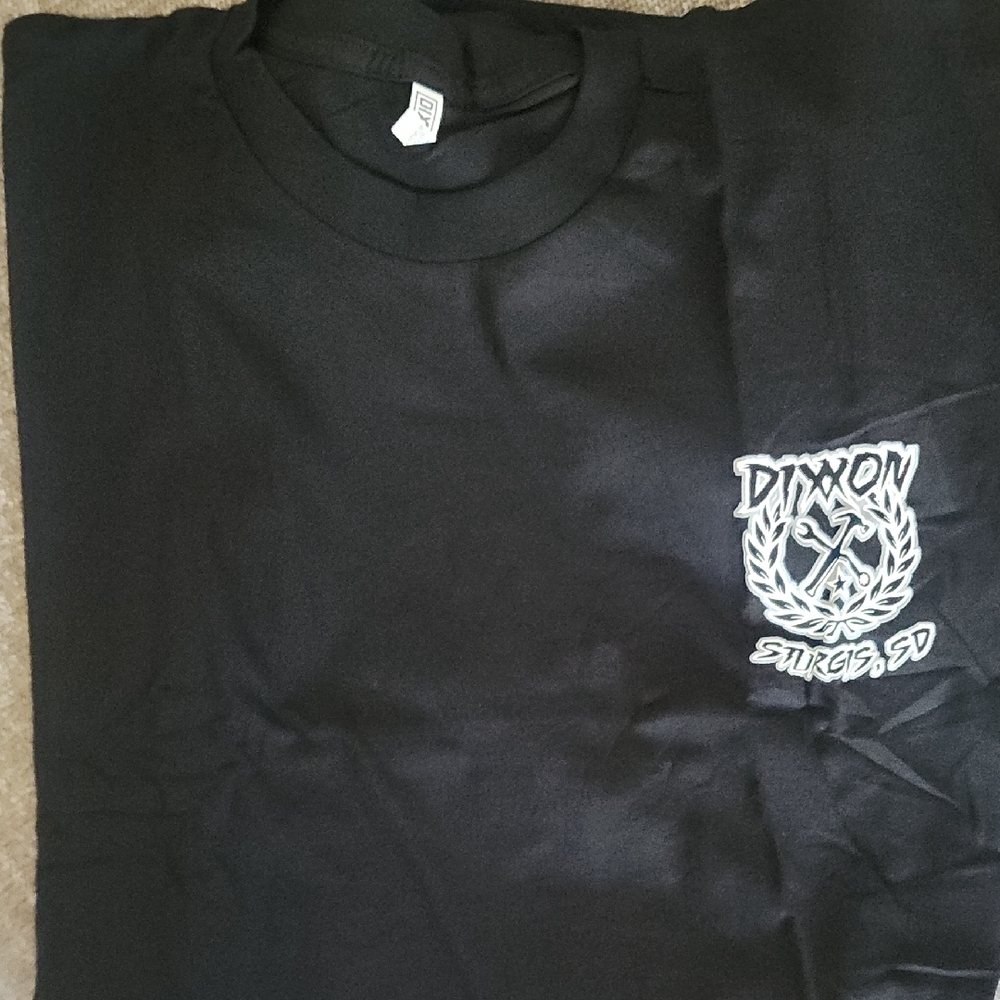 Dixxon Black Logo Tee White Crest Emblem Short Sleeve
